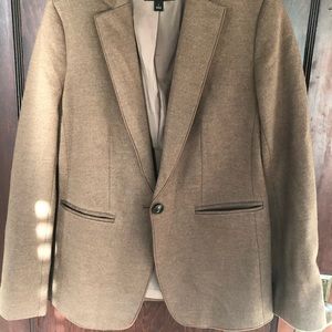 Ann Taylor tan wool blazer size 2